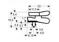 Burlete para frigorífico tecfrigo an 558mm l 1713mm