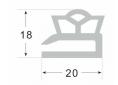 Burlete puerta pvc ur-104 gris (3 metros)