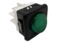 Conmutador verde 230v 25x25mm campana jemi