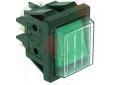 Conmutador verde 30x22mm 230v con funda