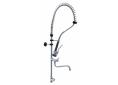 Ducha para vajilla con grifo vertical montura cierre goma 1/2" con caño orientable