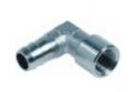 Empalme de tubo latón niquelado rosca 1/4" tubo ø 11mm