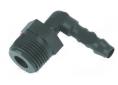 Empalme de tubo plástico acodado rosca 3/8" tubo ø 6mm hoonved