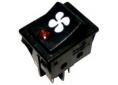 Interruptor ambar 30x22mm con led 230v