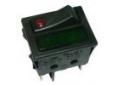 Interruptor rojo + piloto verde 30x22mm 230v