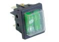 Interruptor verde 30x22mm 230v con piloto