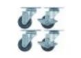 Juego de ruedas pivotantes ø 75mm sujeción placa 102x83mm horeca