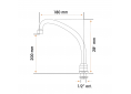 CAÑO EN C ORIENTABLE 180MM GRIFO SOBREMESA VARIOS FABRICANTES