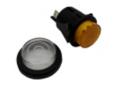 Pulsador ambar Ø25mm 230v con funda lb