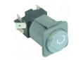 Pulsador medida de montaje 28,5x28,5mm gris 2co 250v 16a comenda