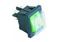 Pulsador verde 30x22mm 230v con funda