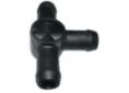Racor cruz 3 vias Ø12mm plastico aristarco