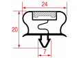 JUNTA BURLETE DE ENCASTRE 640X405 MM UNOX