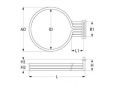 Resistencia Horno 3900W 380V RDA-5E Ø215mm INOXTREND
