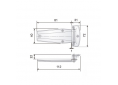 Bisagra cromo horizontal 81mm hu-130