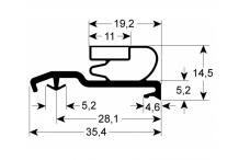 Junta de refrigerante perfil 9724 L 2500 mm.