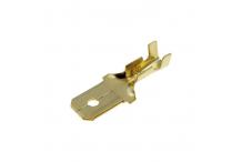 Terminal faston laton macho-hembra 6.35 ( 100 unidades)