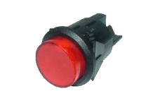 Pulsador Rojo Ø25mm 230V Bipolar