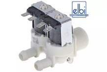 Válvula magnética doble recto plástico T máx 60 °C entrada 3/4" 230VAC ELBI
