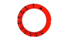 Pegatina Mando Termostato Ø63/Ø45.5mm Rojo LOTUS MAINHO
