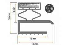 Burlete puerta sin iman ur-200 negra 3 metros