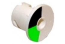 Boton negro/verde pulsador crystaline