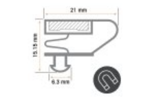 Burlete 1450x620mm Pvc Gris Eurofrigo