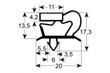 Burlete para frigorífico  baron  an 677mm l 1512mm