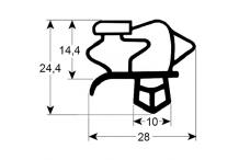 Burlete para frigorífico  bonnet  an 637mm l 1512mm