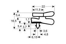 Burlete para frigorífico tecfrigo an 558mm l 1713mm