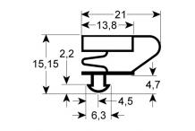 Burlete para frigorífico unifrigor  an 174mm l 412mm