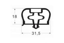 Burlete puerta pvc con imán ukr-350 negro(3m