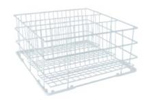 cesta para vasos L 400mm An 400mm H 200mm cantidad de filas 4 distancia entre filas 85mm