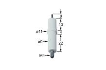 Bujía Encendido Redonda Ø9x39mm M4x1 L=57mm