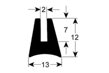 Burlete Cristal Puerta Horno L=1800mm Angelo Po