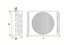 Condensador 8x4 1309W 1xØ200mm Varios