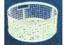 Cesta para vajillas diversas ø ext. 380mm h 160mm soporte ø 365mm