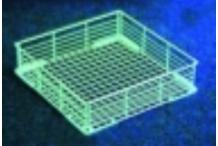 Cesto vasos 450x450x110mm alambre