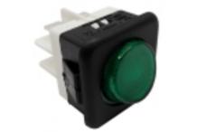 Conmutador verde 230v 25x25mm campana jemi