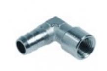 Empalme de tubo latón niquelado rosca 1/4" tubo ø 11mm