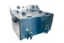 Freidora eléctrica 8+8l 2x3250w con grifo eco lucca
