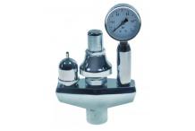 Grifo de seguridad rosca 3/4" 0,5bar con manómetro bertos
