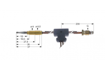 Termopar interrumpido m9x1 largo 750mm Mbm