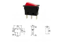 Interruptor basculante 30x11mm rojo