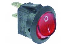 Interruptor basculante medida de montaje 20mm rojo 1no 250v horeca