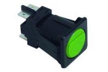 Interruptor verde 28x28mm 230v bipolar