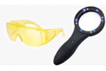 Bright magnifier lampara trazafugas u/v de 6 led
