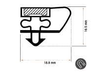 Burlete 795x435mm Pvc Negro Infrico