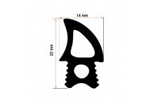 Burlete Negro Silicona Puerta Horno 2500mm TECNOEKA