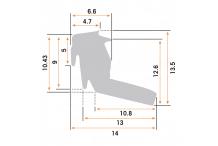 Burlete Tapa Envasadora 3000mm Distform, Edenox, Edesa, Egar Vac, Fagor, Franke, Guasch